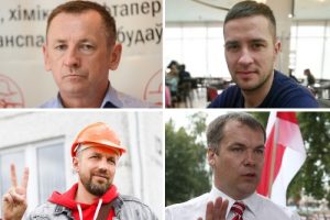 Jailed trade unionists in Belarus.