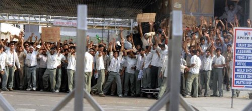 Solidarit&eacute; avec les 7 000 ouvriers en gr&egrave;ve chez Suzuki en Inde